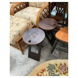 2 Folding Wood Stools