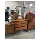 Antique Oak Dresser with Mirror