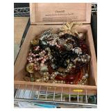 Vintage Cigar Box with Jewelry