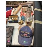 Blended Whiskey Riverbank Bottle & MAGA  Hat
