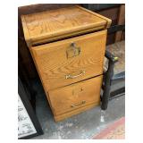 Wood Filing Cabinet with Lock and Key