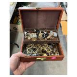 Vintage Estate Jewelry Box with Jewelry