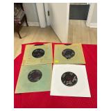 4 Parlophone 45 Beatles Records