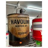 Havoline Motor Oil Texaco 5 Gallon Can