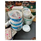 Vintage Plastic Oyster Cans