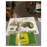 John Deere Sign and License Plate