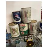 5 Full Vintage Oil Cans