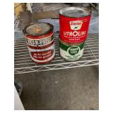 3 Vintage Grease Cans