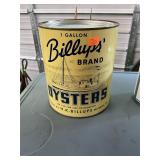 H K Billups Mathews Gallon Oyster Can