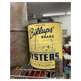 H K Billups Mathews Va Oyster Cans