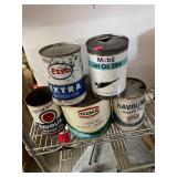 5 Vintage Oil Cans