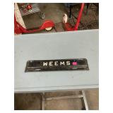 Vintage Weems VA License Plate Topper