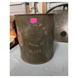 I W Webb Weems Va 104 Gallon Oyster Can