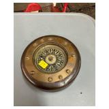Brass and Wood Nautical Ships Compass