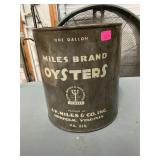 J H Miles Norfolk VA 214 Gallon Oyster Can