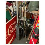 Fishing Poles and Aluminum Oar