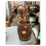 Antique Wooden Mortar and Pestle