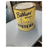 H K Billups Mathews Va Gallon Oyster Can