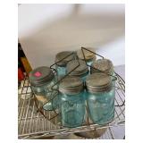 Antique Blue Mason Jars
