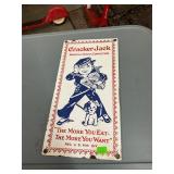 Ande Rooney Porcelain Cracker Jack Sign