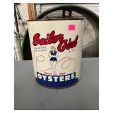 Edwin Plitt VA 303 Sailor Girl Gallon Oyster Can