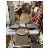 3 Griswold Cast Iron Pans