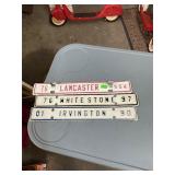 3 Vintage Local License Plate Toppers