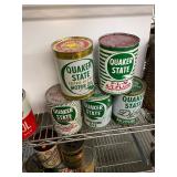 5 Full Vintage Oil Cans