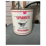 VA 93 Sparrer Brand Seaford Gallon Oyster Can
