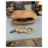 Antique Block and Oar Locks