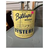 H K Billups Mathews Va Gallon Oyster Can