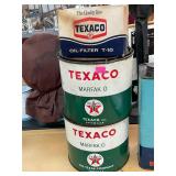 3 Vintage Texaco Cans