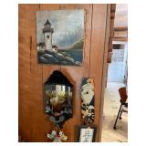 Wall Decor and wooden bench