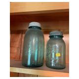 Antique Blue Mason Jars