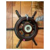 Antique Ships Wheel and Barometer