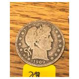 1909 Barber Half Dollar