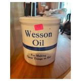 Wesson Oil Advertising Crock