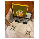 Vintage Radio and Wall Hanger