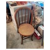 Set of 4 Oak Cane Bottom Chairs