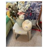 Plastic Table, Vase and Ginger Jar