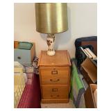 Two Drawer Filing Cabinet and Lamp