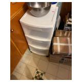2 Rolling Plastic Storage Bins