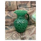 Antique Art Glass Pitcher