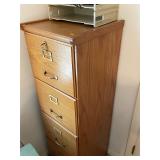 4 Drawer wooden Filing cabinet with Keys