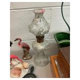 Vintage Goofus Glass Oil Lamp