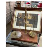Vintage Brass Scale Display