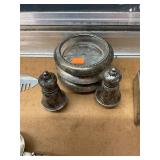 Vintage Sterling Ring Coaster Weighted Salt Pepper
