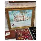 Katherine Kent Original Oil Canvas Winter Painting