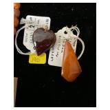 2 Amber Pendants