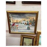 Katherine Kent Original Oil Canvas Winter Painting